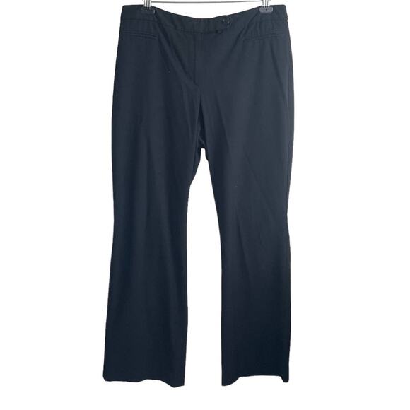 Talbots‎ Women Curvy Pants 14 Black Straight Leg Stretch Comfort Office Classic - Picture 1 of 11